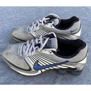 Nike Shox Kids Shoes Youth 4.5 Women's 4 Mens 5 Swoosh Gray Blue Turbo 8 Used